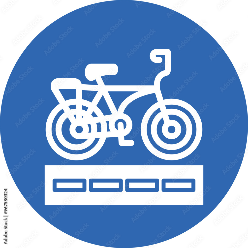 Bicycle Lane glyph circle icon Bicycle Lane glyph circle icon