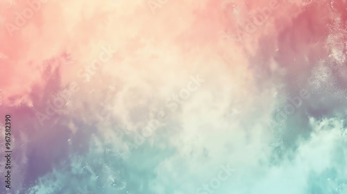 Abstract, soft, colorful background with a gradient of pink, orange, and blue.