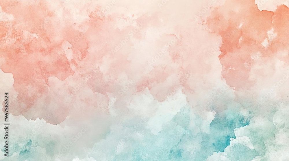 A soft watercolor background featuring gentle hues of peach and aqua, perfect for a serene and calming aesthetic. A soft watercolor background featuring gentle hues of peach and aqua, perfect for a serene and calming aesthetic.