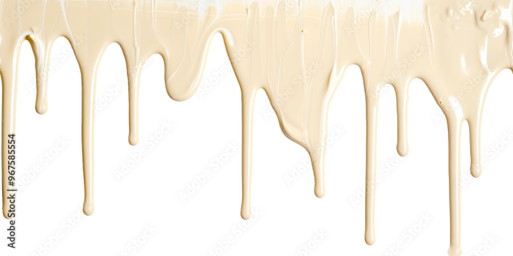 Beige dripping paint isolated on png background. Beige dripping paint isolated on png background.