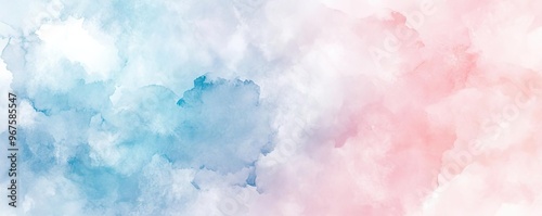 Soft watercolor background featuring gentle hues of blue and pink, ideal for serene and artistic designs.