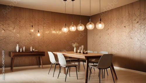 Photo interior modern design room 3d illustration;