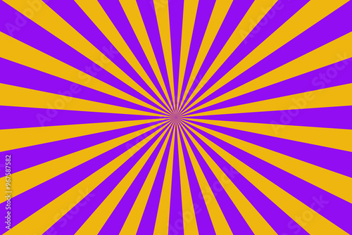 Purple and orange sunburst background vector design. comic background with retro rays.sunburst pattern background.