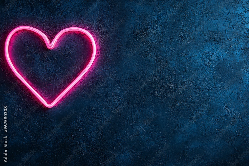 Glowing neon heart on a dark background, symbolizing love and connection, romantic glowtime, vibrant and heartfelt Glowing neon heart on a dark background, symbolizing love and connection, romantic glowtime, vibrant and heartfelt