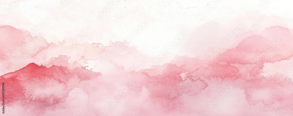 Obraz premium A soft, dreamy watercolor background featuring gentle hues of pink and white, perfect for artistic or romantic projects.