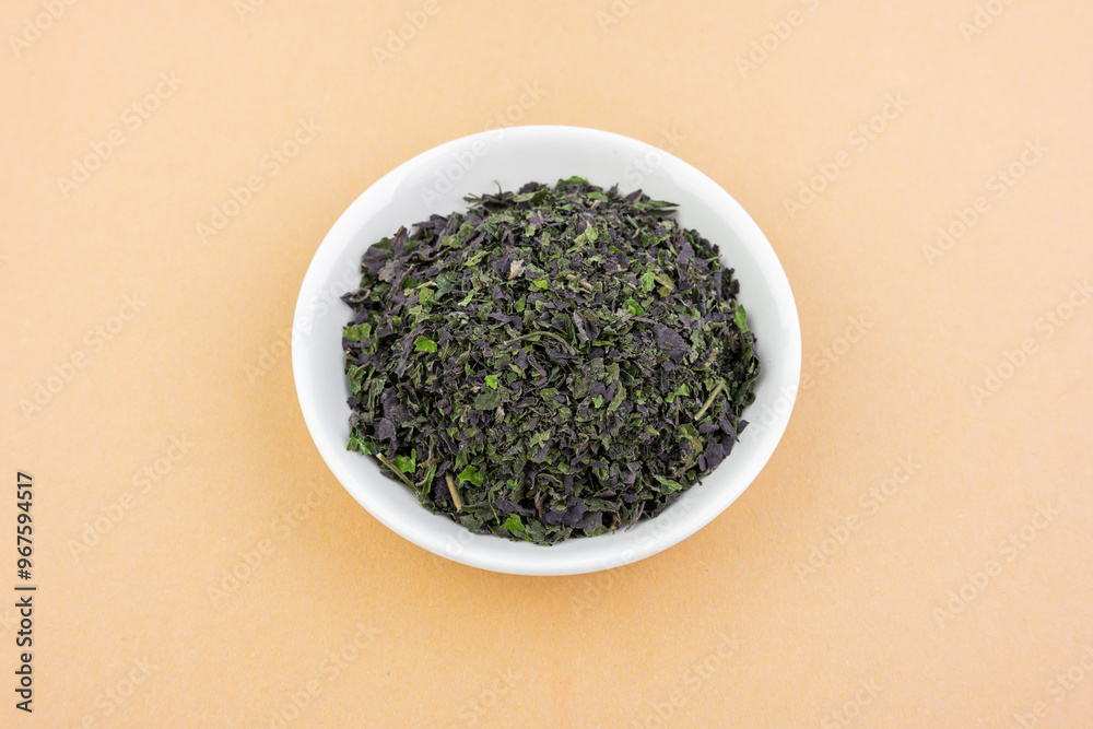 Crushed basil leaves Crushed basil leaves