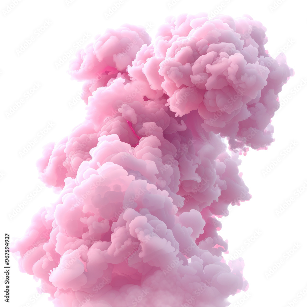 Wide Design of Pink Smoke Cloud 3D Render Png- Wide Design of Pink Smoke Cloud 3D Render Png-