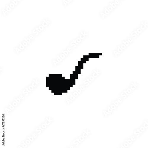  smoking pipe 8 bit icon gentleman Pixel art 8-bit for game