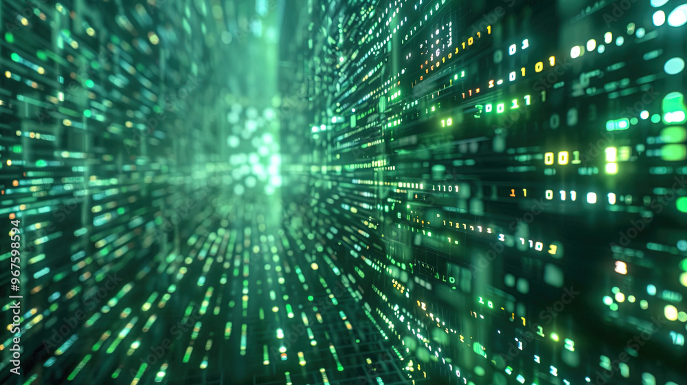 Digital binary data code screen background Digital binary data code screen background