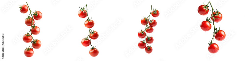 custom made wallpaper toronto digitalfalling ripe cherry tomatoes on white background, transparent background