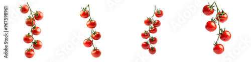 Wallpaper Mural falling ripe cherry tomatoes on white background, transparent background Torontodigital.ca