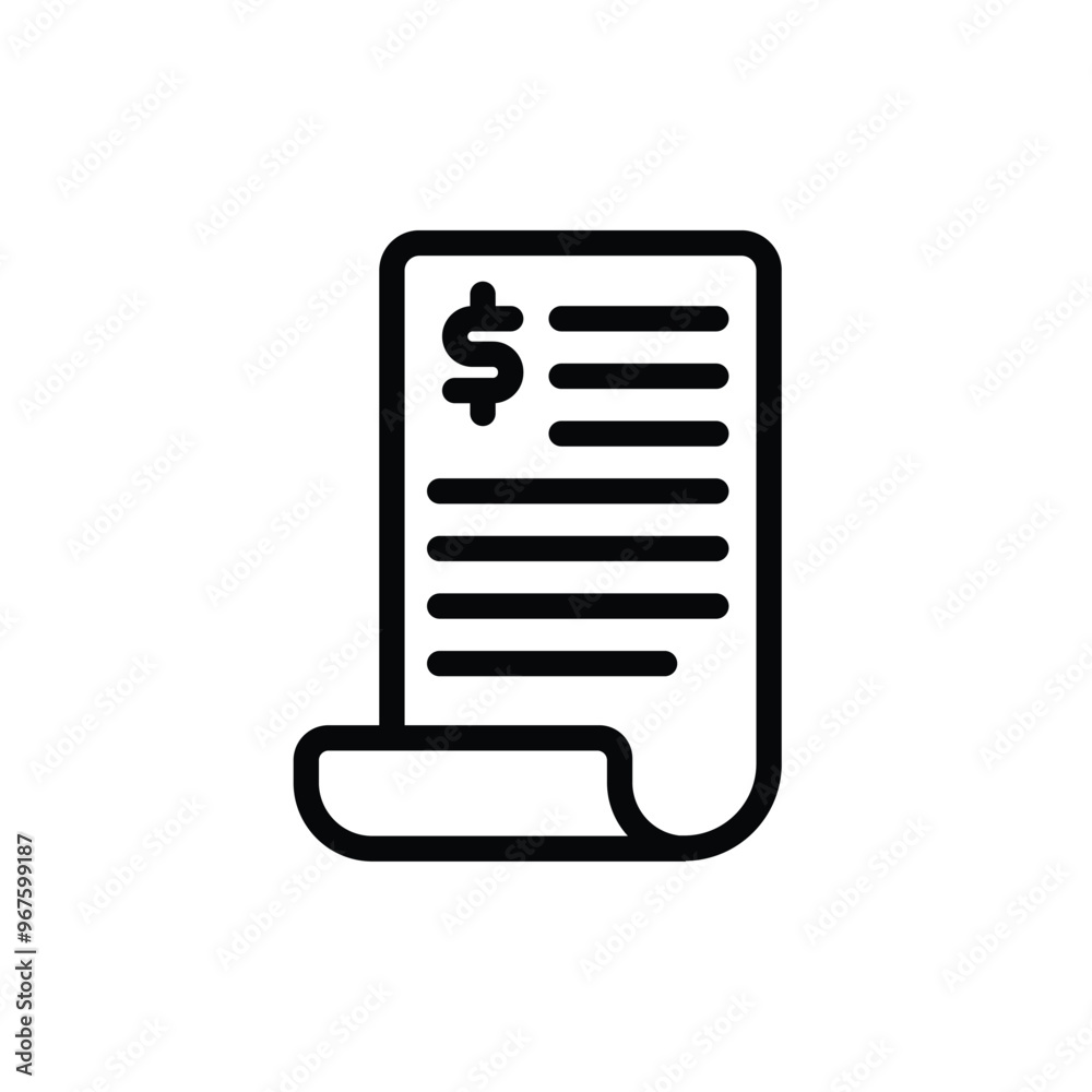 Receipt icon stock vector illustration Receipt icon stock vector illustration