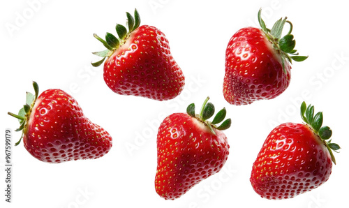 PNG Real strawberries strawberry background isolated.