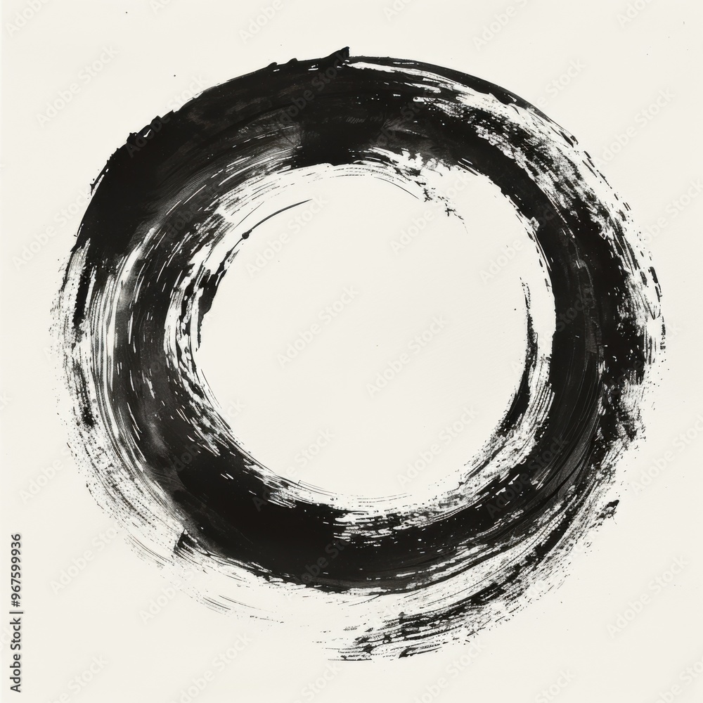 A circular brush stroke A circular brush stroke