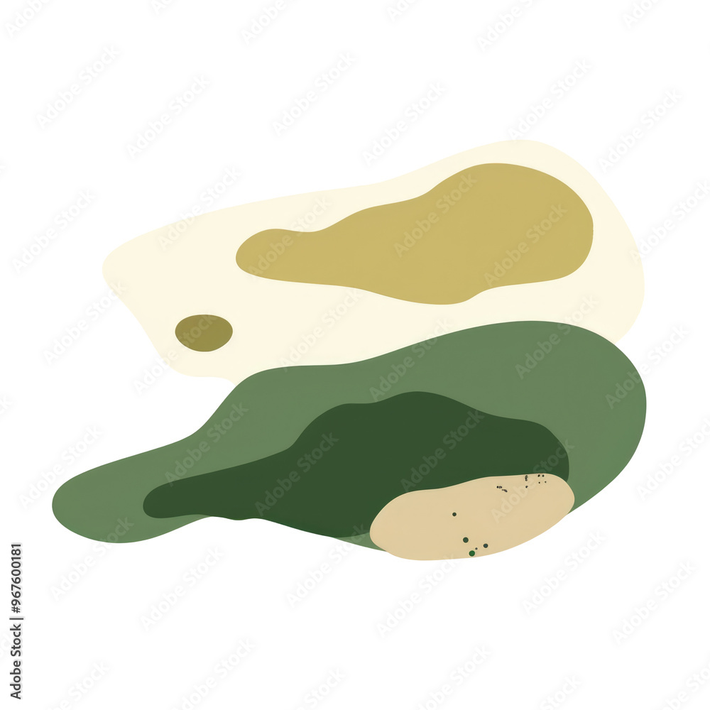 Flat green toned abstract fluid and color blobs png vector. Flat green toned abstract fluid and color blobs png vector.