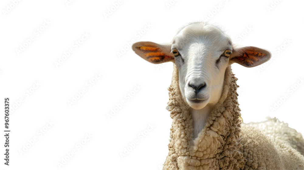 Obraz premium Woolly Sheep Isolated Photo Png