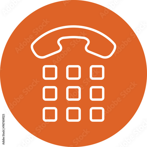 Phone Dialer line circle icon