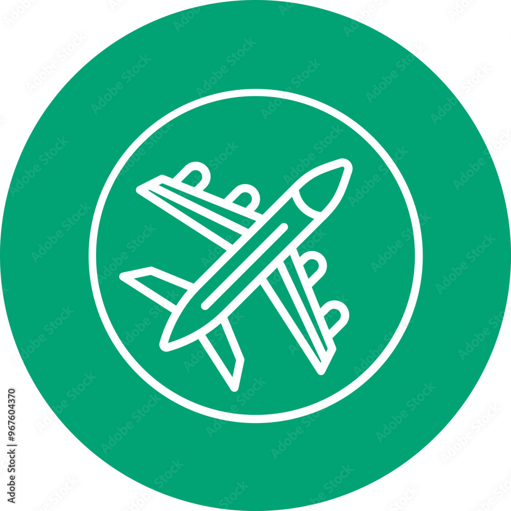 Airplane Mode line circle icon Airplane Mode line circle icon