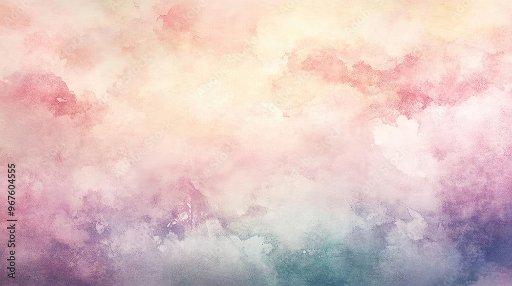 Fototapeta premium A soft, dreamy watercolor background featuring pastel hues. Perfect for branding, art prints, or digital designs.