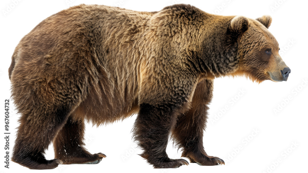 Fototapeta premium Brown Bear ( Ursus arctos) Isolated on Png Background.