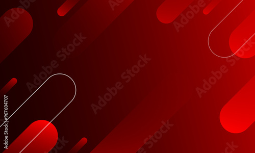 Abstract red color background. Dynamic shapes composition. Vector illustration
