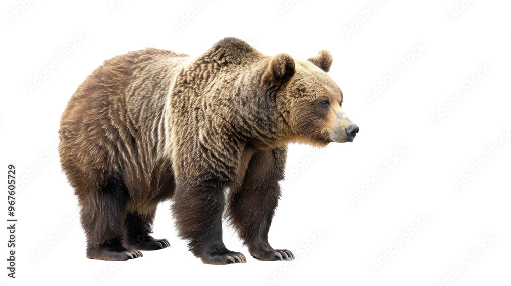 Fototapeta premium Brown Bear ( Ursus arctos) Isolated on Png Background.