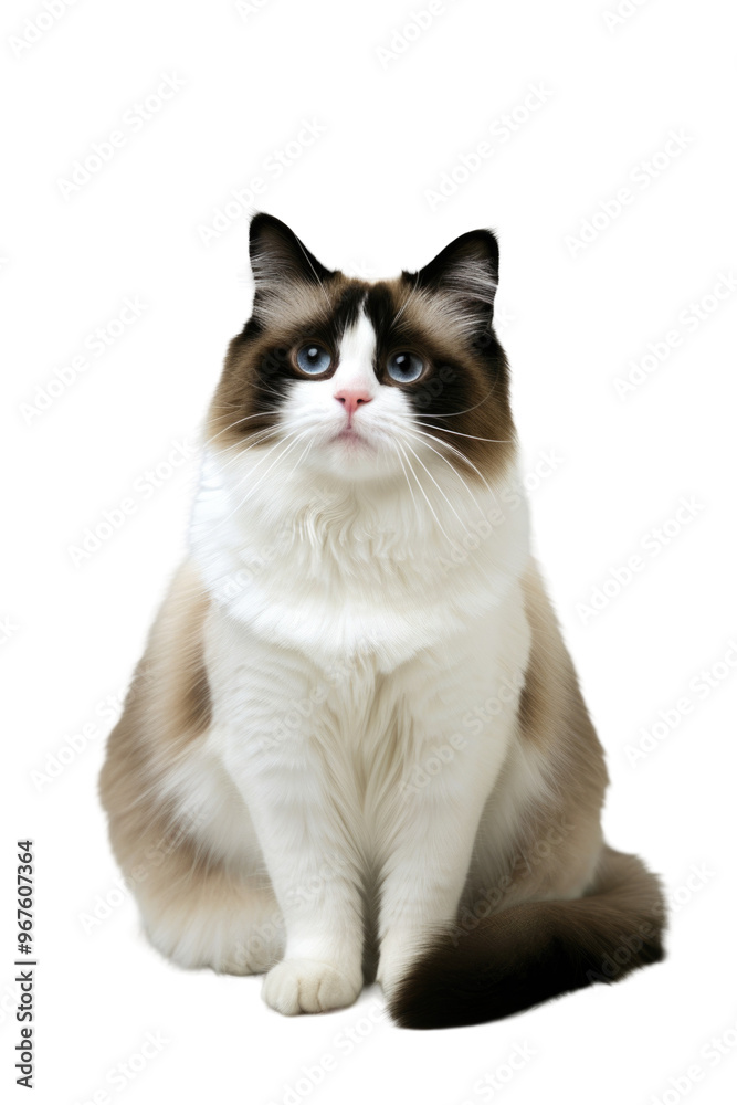 Cute Birman Cat Sitting Isolated on png background. Cute Birman Cat Sitting Isolated on png background.