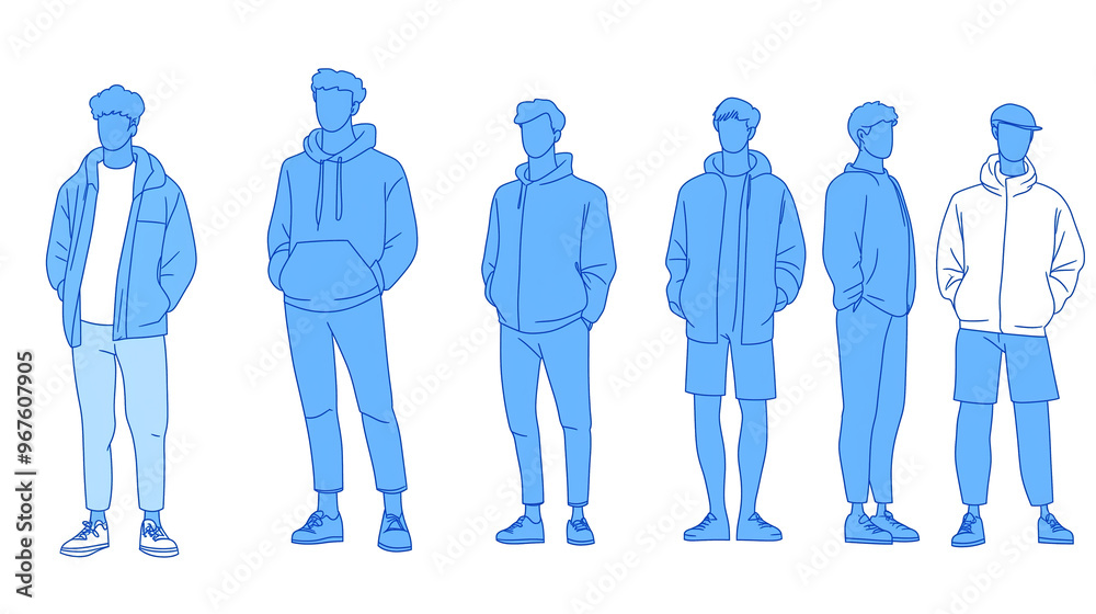 Doodle of teenagers isolated on transparent background Doodle of teenagers isolated on transparent background