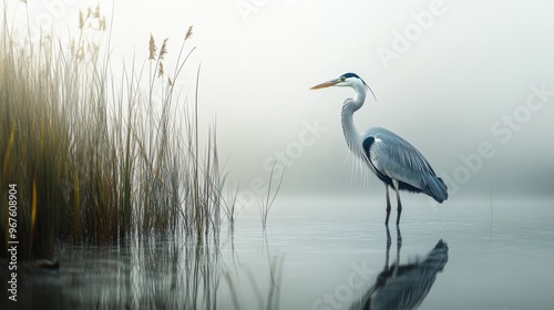 Heron in the Mist