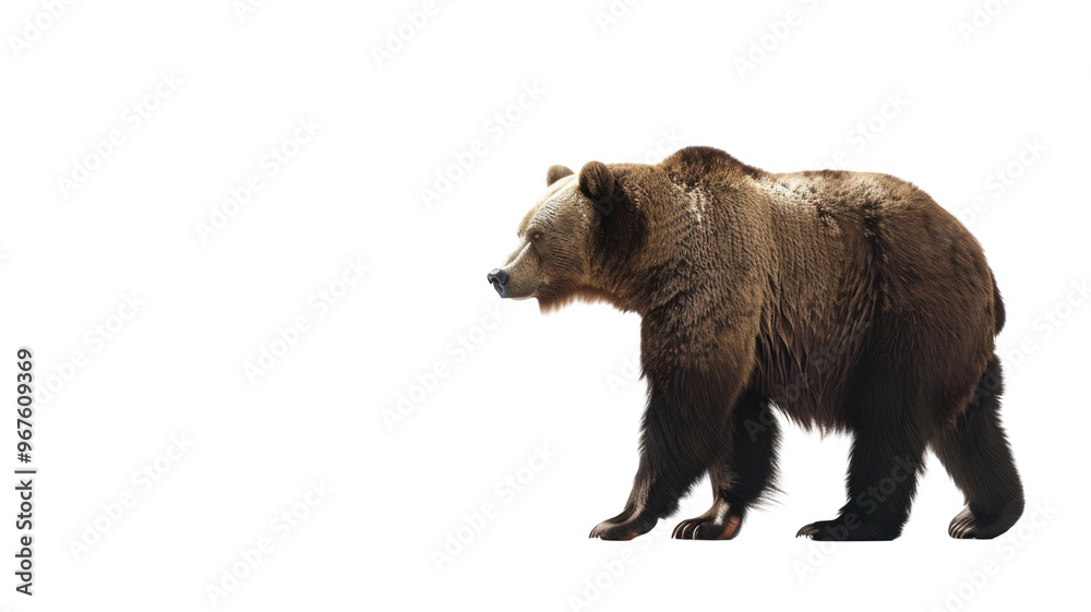 Fototapeta premium Brown Bear ( Ursus arctos) Isolated on Png Background.