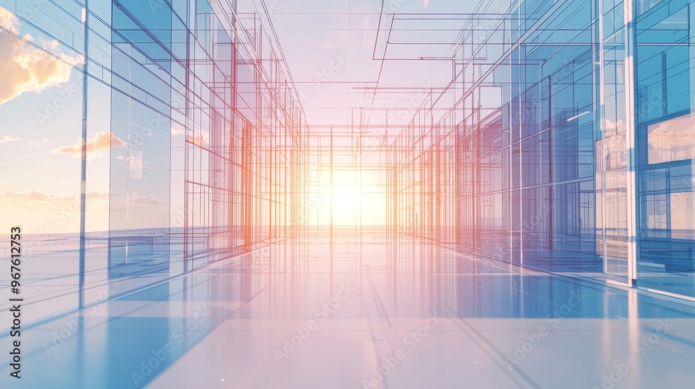 Obraz premium 3D rendering of a civil engineer analyzing bridge design engineering.