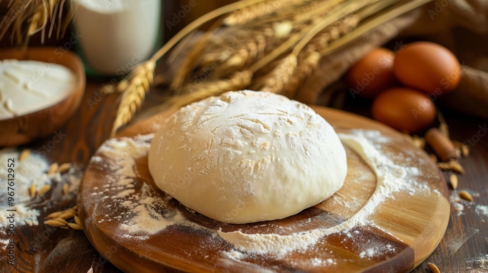 Instant film shot features a dough Instant film shot features a dough