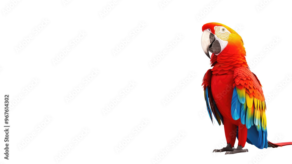 Fototapeta premium Cute Macaw Parrot Character Isolated on Png Background