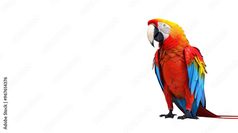 Fototapeta premium Cute Macaw Parrot Character Isolated on Png Background