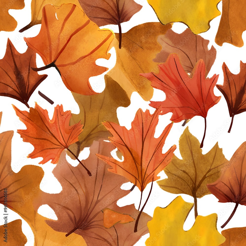 Fototapeta premium Beautiful yellow red and orange leaves in an autumn