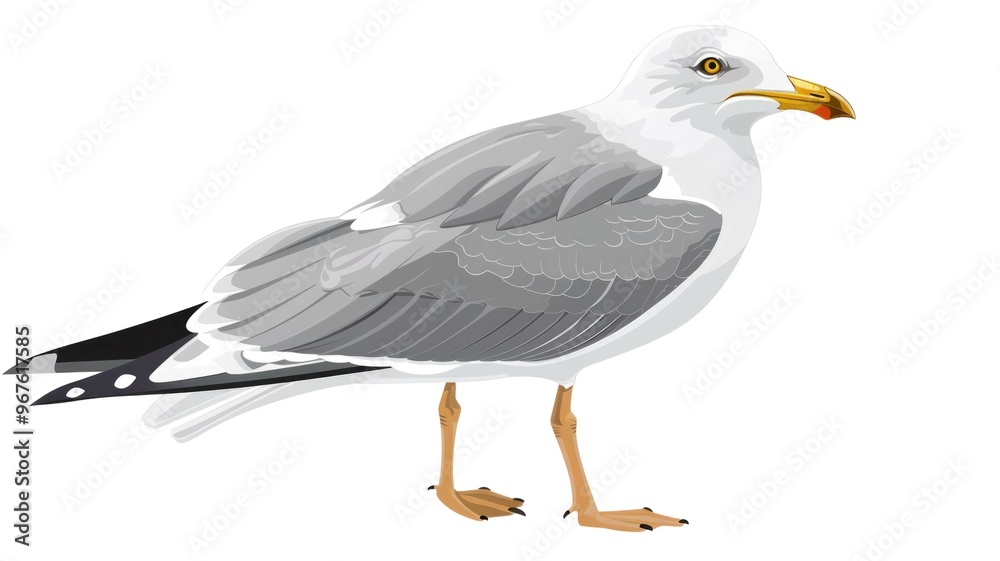 Seagull Bird Character Isolated on Png Background. Seagull Bird Character Isolated on Png Background.
