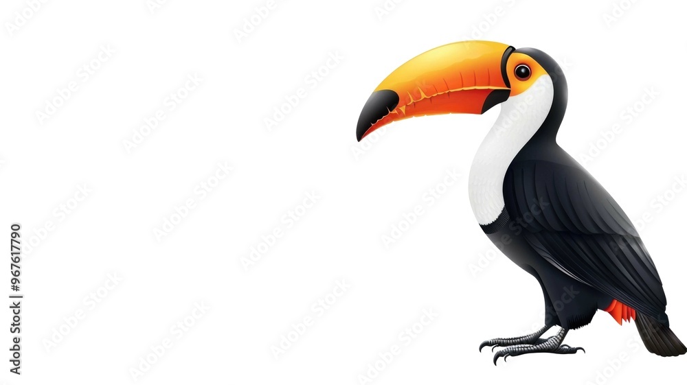 Fototapeta premium Toucan Bird Character Isolated Png.