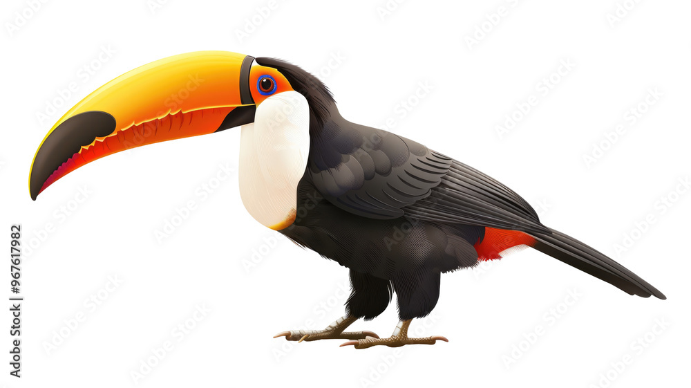 Fototapeta premium Toucan Bird Character Isolated Png.