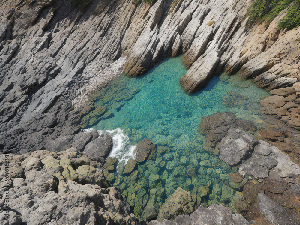 Obraz premium Summer sea and tide pools