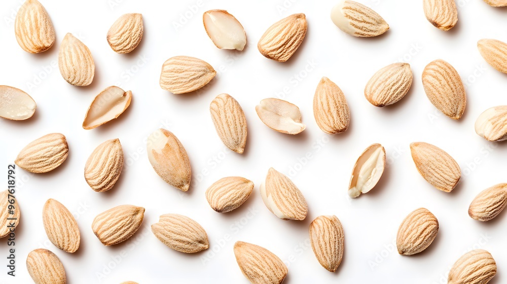 almonds isolated on white almonds isolated on white