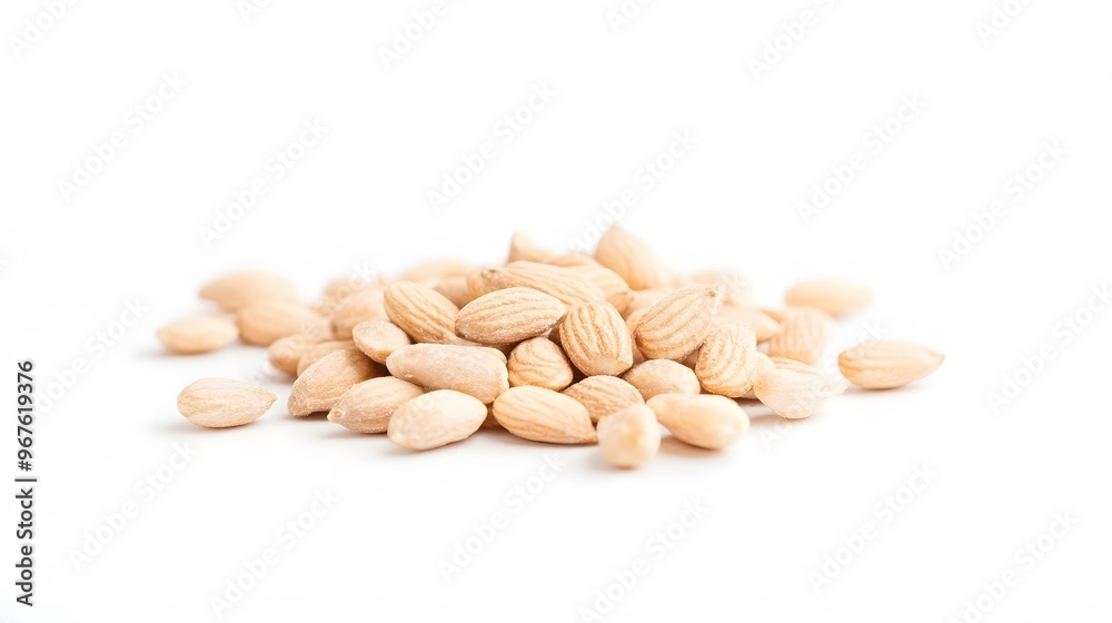 almonds isolated on white almonds isolated on white