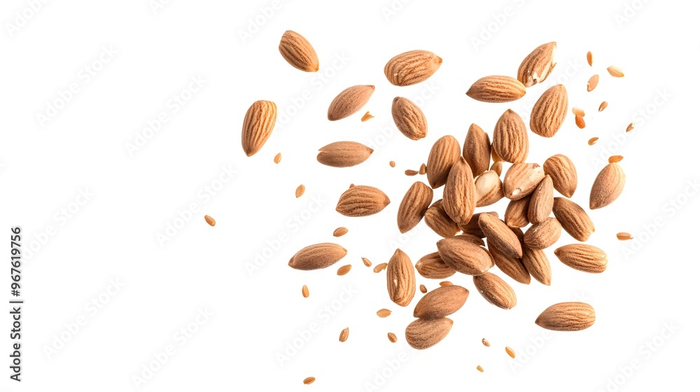 almonds isolated on white almonds isolated on white