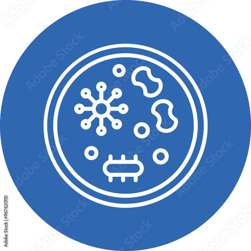 Microbiology line circle icon