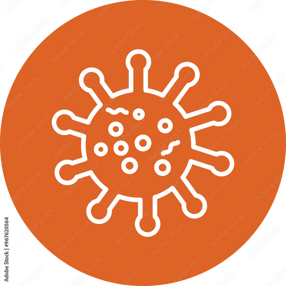 Bacteria line circle icon Bacteria line circle icon