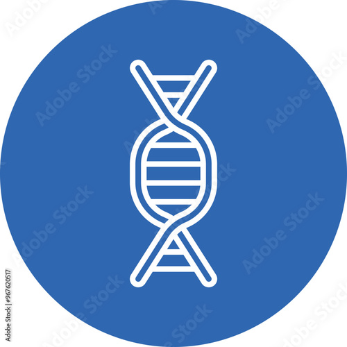 Dna line circle icon