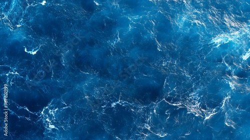 Deep Blue Ocean Water Surface Texture Background