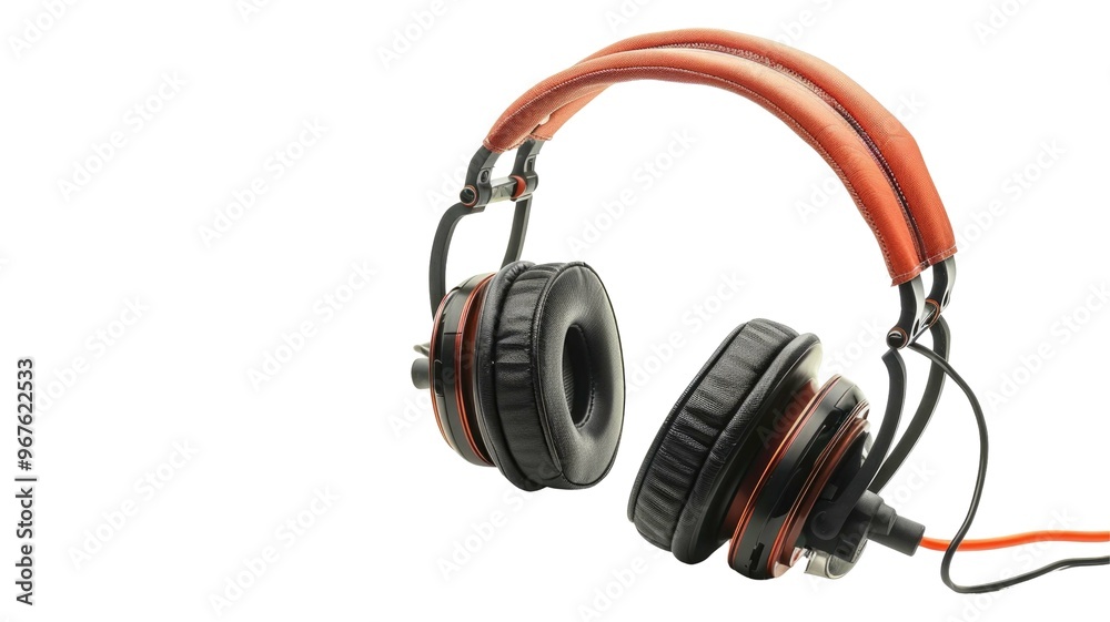 Modern Headphone Isolated PNG, 3D Render. Modern Headphone Isolated PNG, 3D Render.