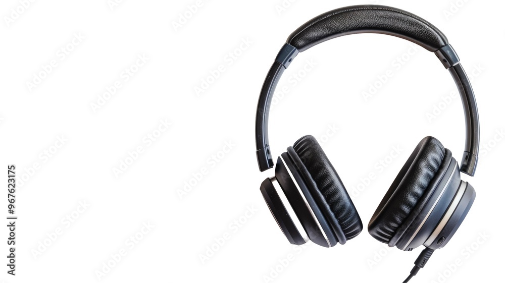 Headphone Isolated PNG in Black Color. Headphone Isolated PNG in Black Color.