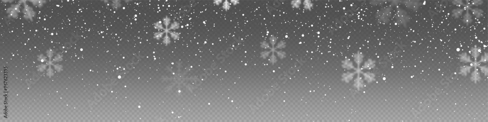 Winter background, snow and rain on transparent background, Christmas card background, snowfall. Snowy landscape of nature, winter dust png.