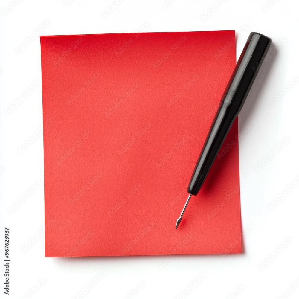 In this transparent background PNG, we have a blank red sticky note with a black push pin In this transparent background PNG, we have a blank red sticky note with a black push pin